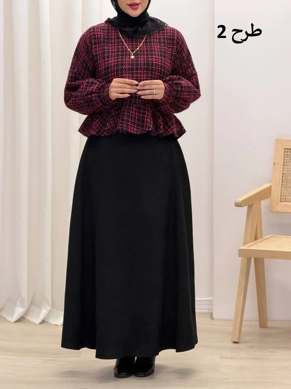 3905-کت و دامن شانی (ارسال از 27 آذر)